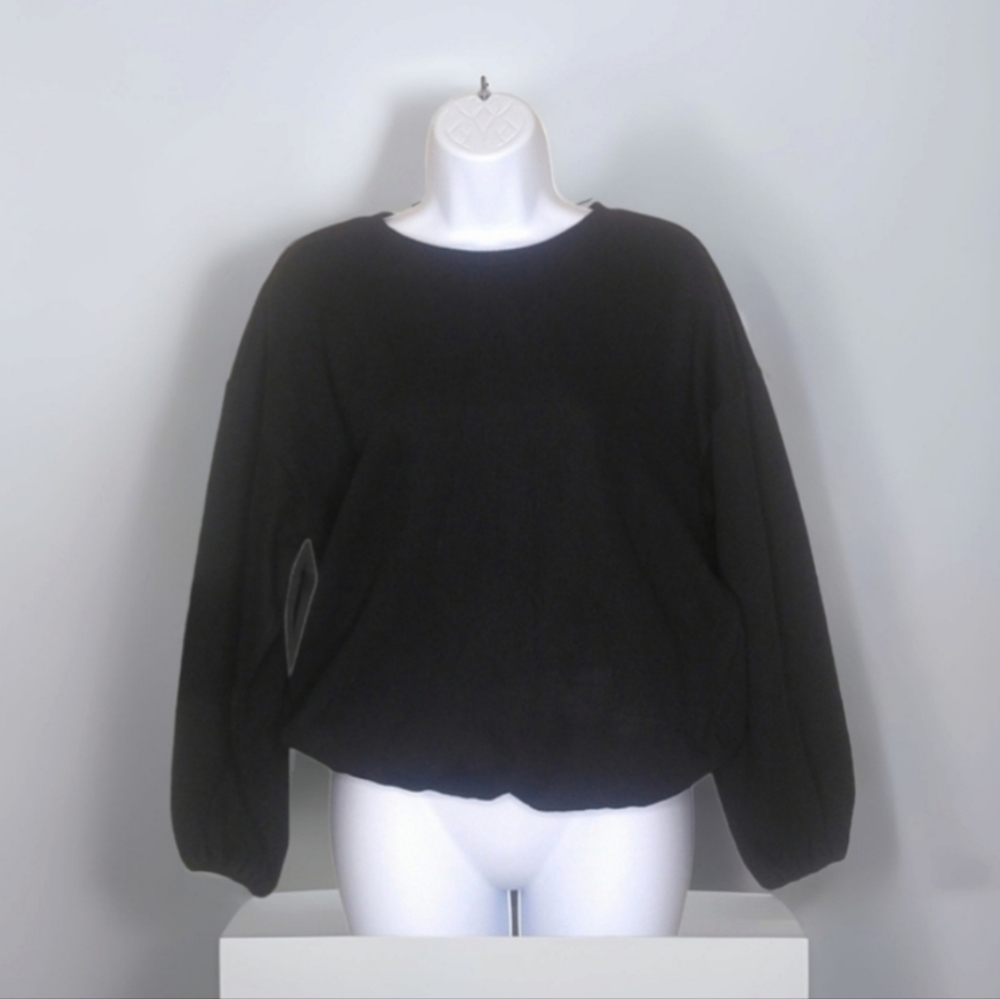 Elodie Rib Knit Crew Neck Sweatshirt